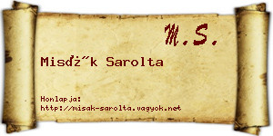 Misák Sarolta névjegykártya